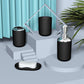 6 Piece Bathroom Accessories Set Soap Dish Soap Dispenser Toothbrush Holder Toilet Brush Trash Bin