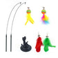 20 Pack Interactive Cat Feather Suction Cup Wand Toy Set