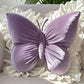 Butterfly Shape Throw Pillow with Lace Ruffle Trim Decorative Cushion Home Decor Cushion Butterfly Velvet Throw Pillow