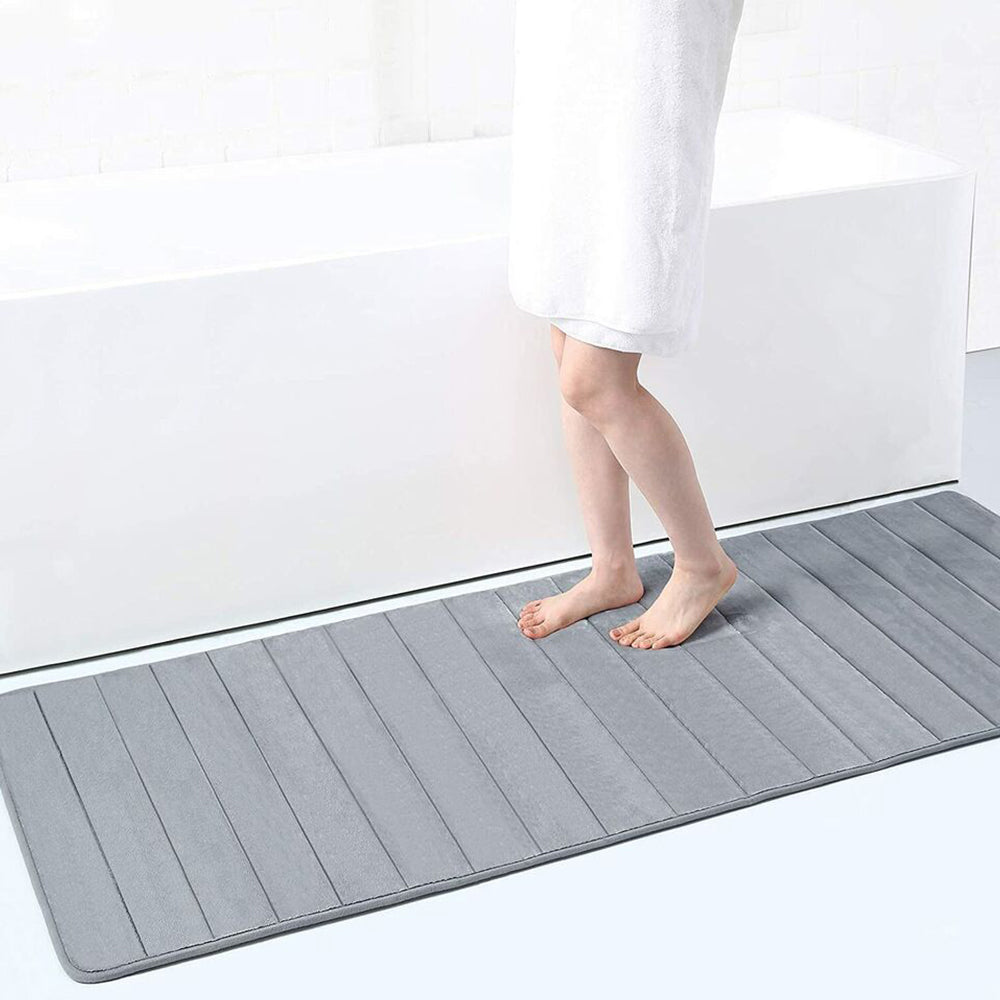 3Pcs Coral Fleece Bathroom Mat Anti Slip Toilet Rugs Fast Absorbent