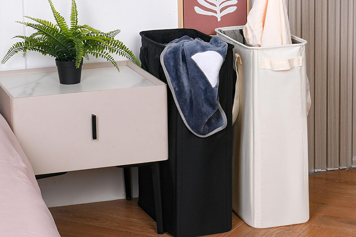 Slim Laundry Hamper Handles Collapsible Laundry Basket Thin Dirty Clothes Basket