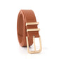 Women PU Leather Waist Belt Gold Pin Buckle Casual Belt for Jeans Dress
