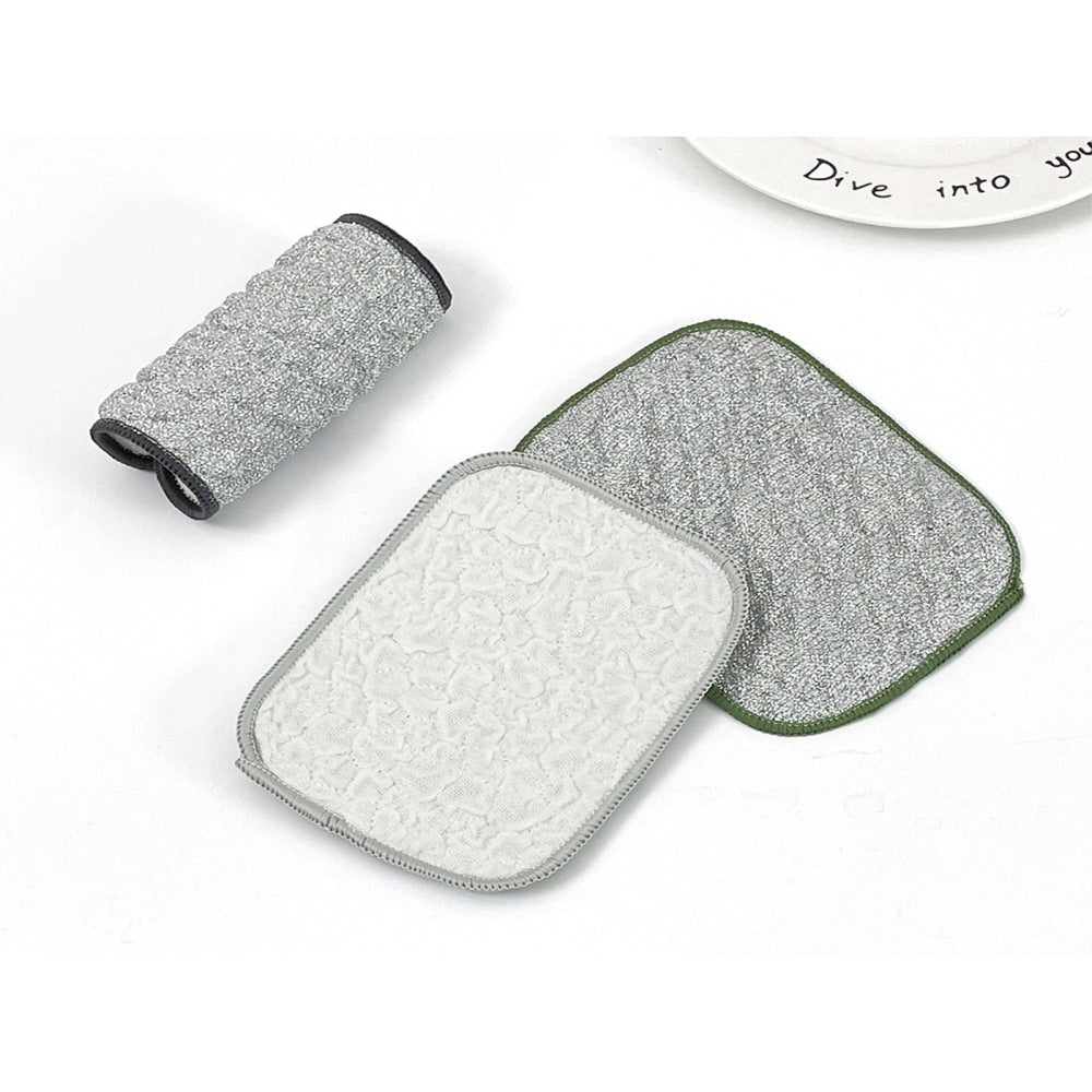 10pcs Double-Sided Microfibre Dishwashing Cloths