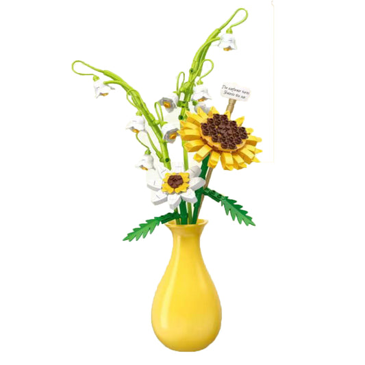DIY Building Blocks Flowers Artificial Flowers Building Toys