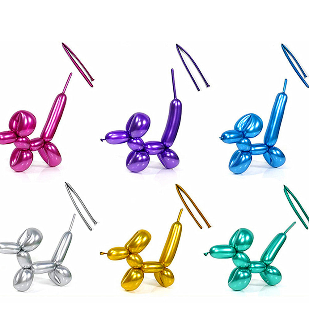 100 Pack Metallic Long Balloons for DIY Modelling,?Twisting Balloons Birthday Wedding Party Decor
