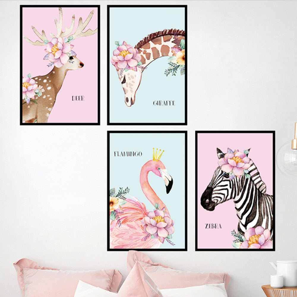 3Pcs Set Plants Animals Wall Paper Wall Muralcreative Wall Stickers