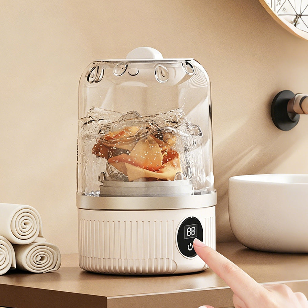 Portable Rechargeable Mini Washing Machine Small Clothes Washer for Travel Use