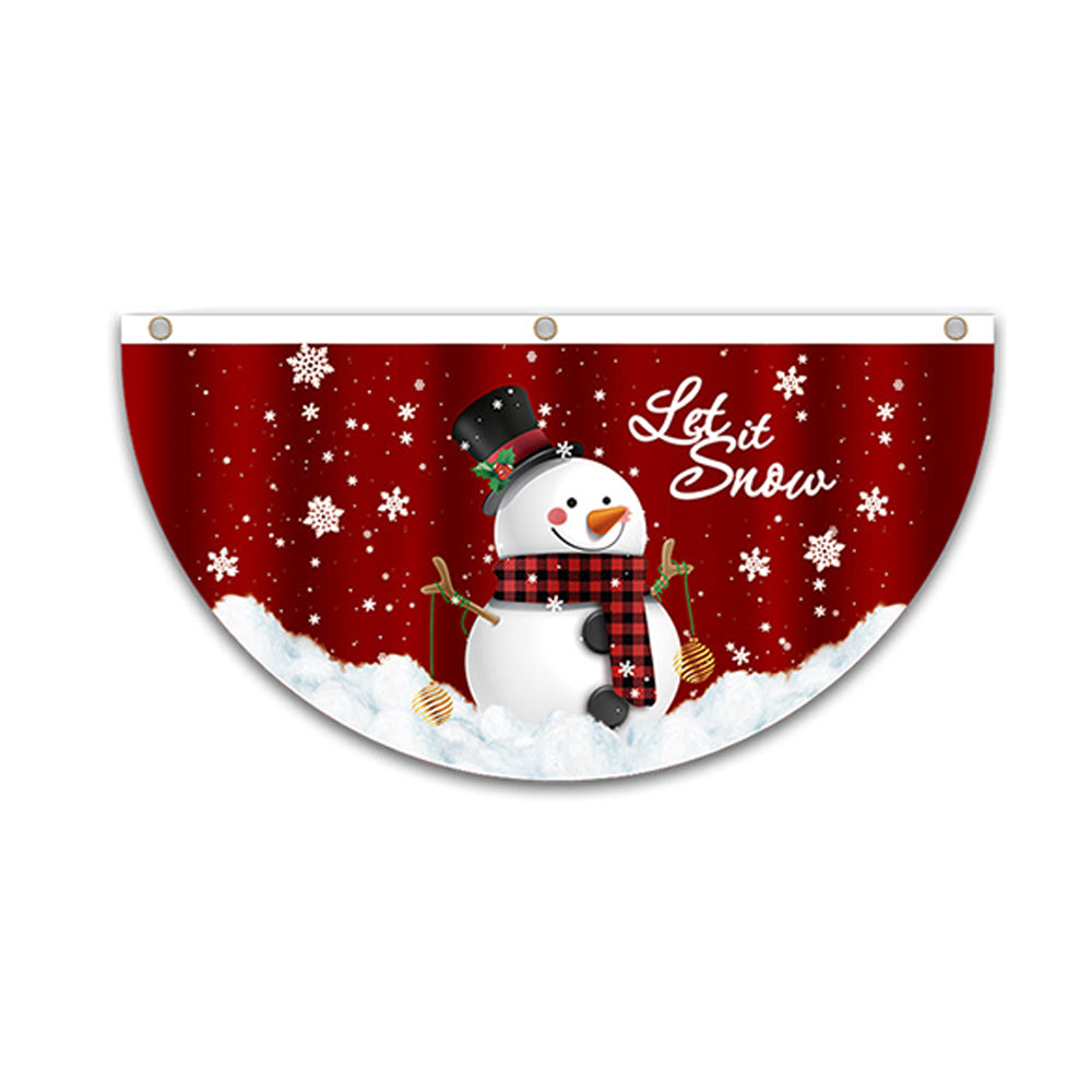 Merry Christmas Banner Flag Sign Xmas Outdoor Indoor Hanging Home Party Decor