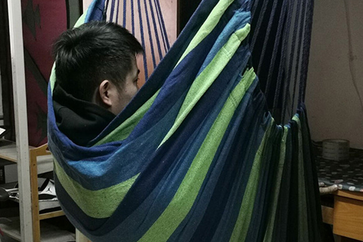 Outdoor Hanging Chair with 2 Cushions Dormitory Hammock Swing Indoor Swing