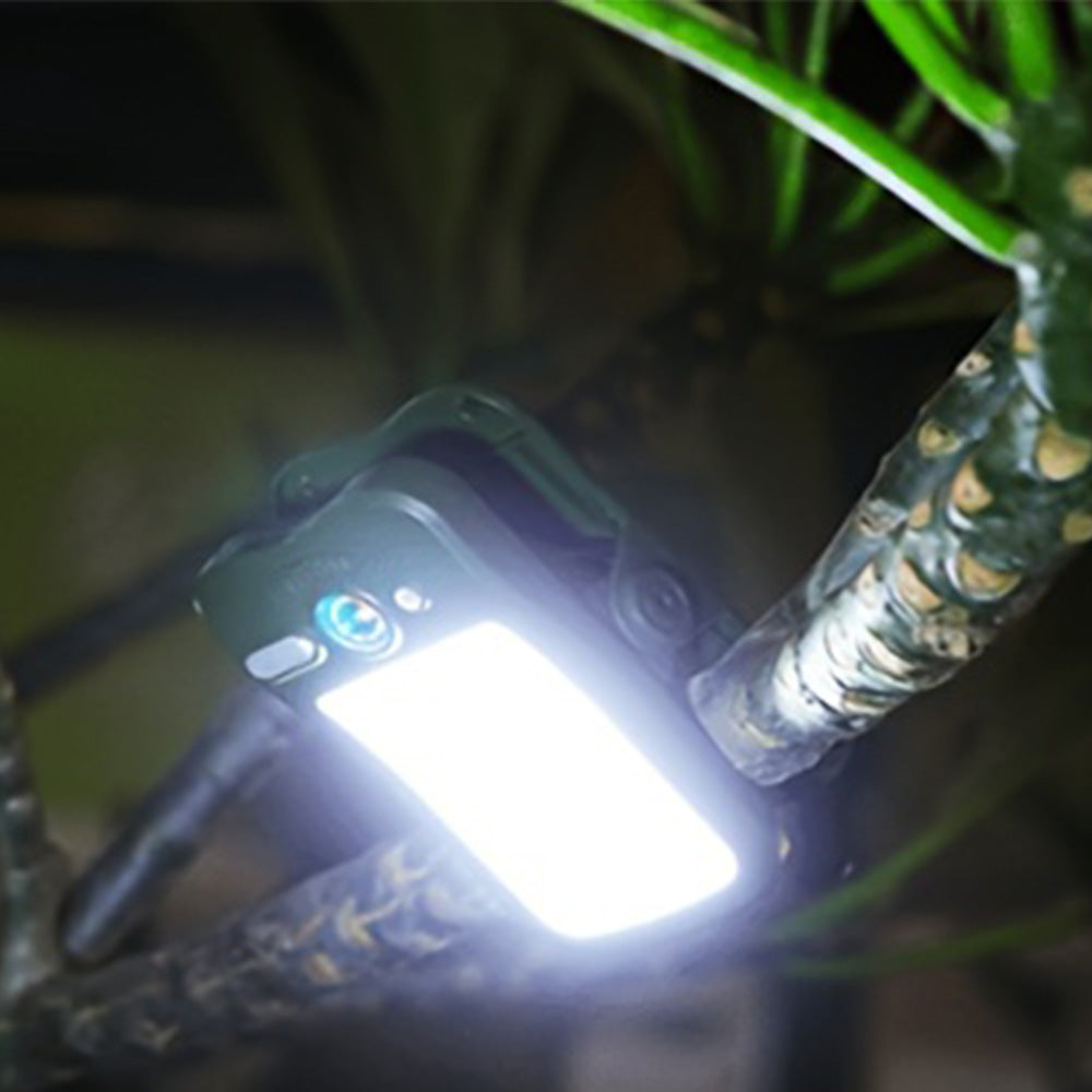 USB Solar Dual Charging Camping Clip Light with 60 LEDs 3 Dimming Modes Power Display