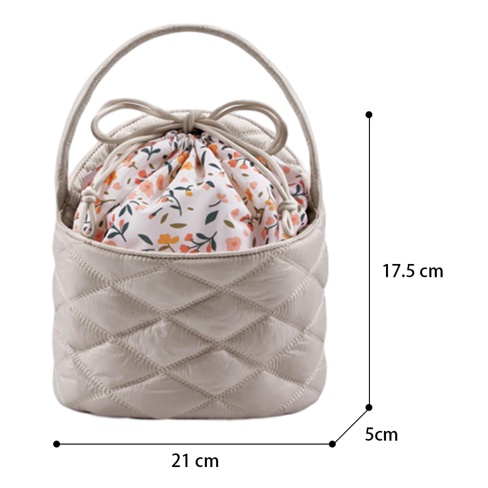 Travel Drawstring Cosmetic Storage Barrel Bag