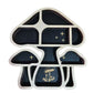 Wooden Shelf Halloween Crystal Display Shelf Decor-Mushroom