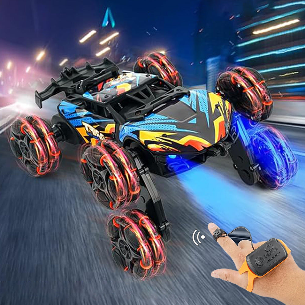 6 Wheels Stunt Car with Spray 360 Degree Hand Gesture Sensing RC Off Road Toy