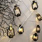 Battery Operated LED Black Retro Oil Lantern String Light