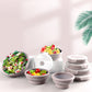 4Pcs Collapsible Food Storage Containers with Lid Microwave Freezer Security