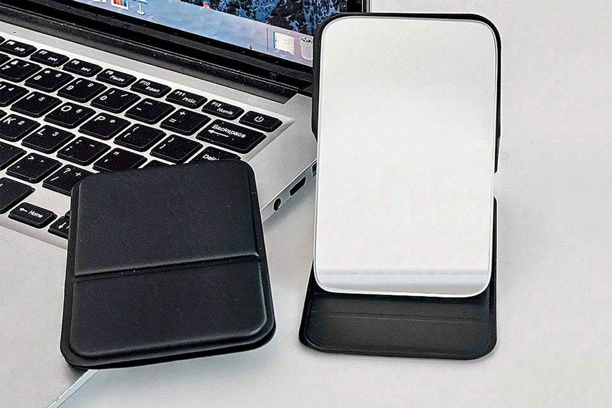 2-Pack Medium Foldable PU Leather Makeup Mirror Portable Travel Vanity Mirror