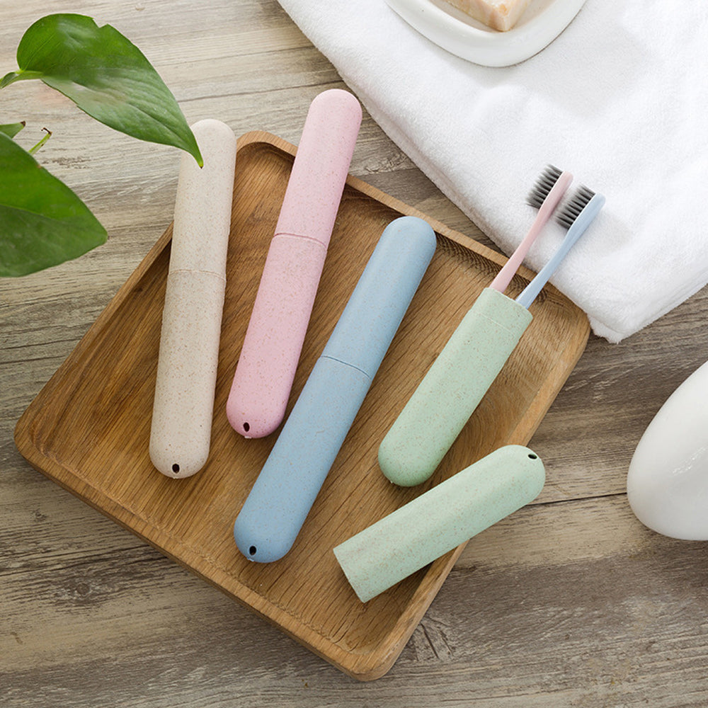 4 Pcs Travel Toothbrush Case Hard Shell Plastic Cover for Camping Home