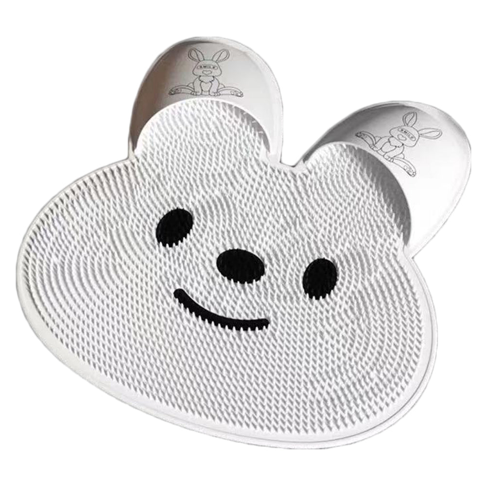 Shower Foot Scrubber Mat Rabbit-Shaped Silicone Foot Scrubber Pad
