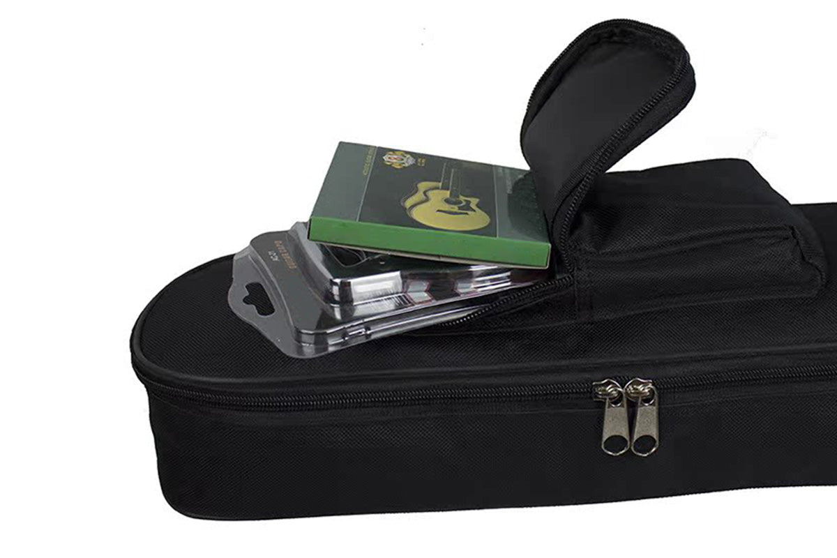 41 Inch Black Dual Strap Protective Guitar Bag for Acoustic and Electric Guitars