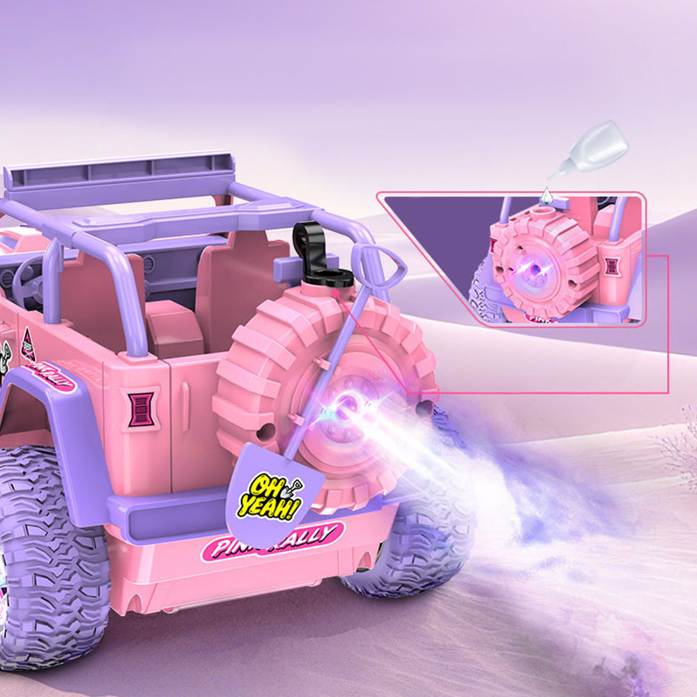 Remote Control Car with Color Lights Stickers Rechargeable Off Road Truck for Home Outdoor