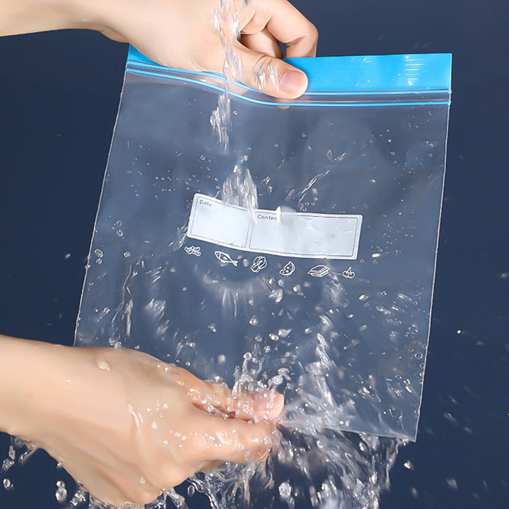 70Pcs Food Storage Bags with Double Zipper Seal Freezer Bags