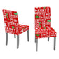 2Pcs Christmas Dining Chair Covers Stretch Removable Washable Dining Room Chair Protector Slipcover