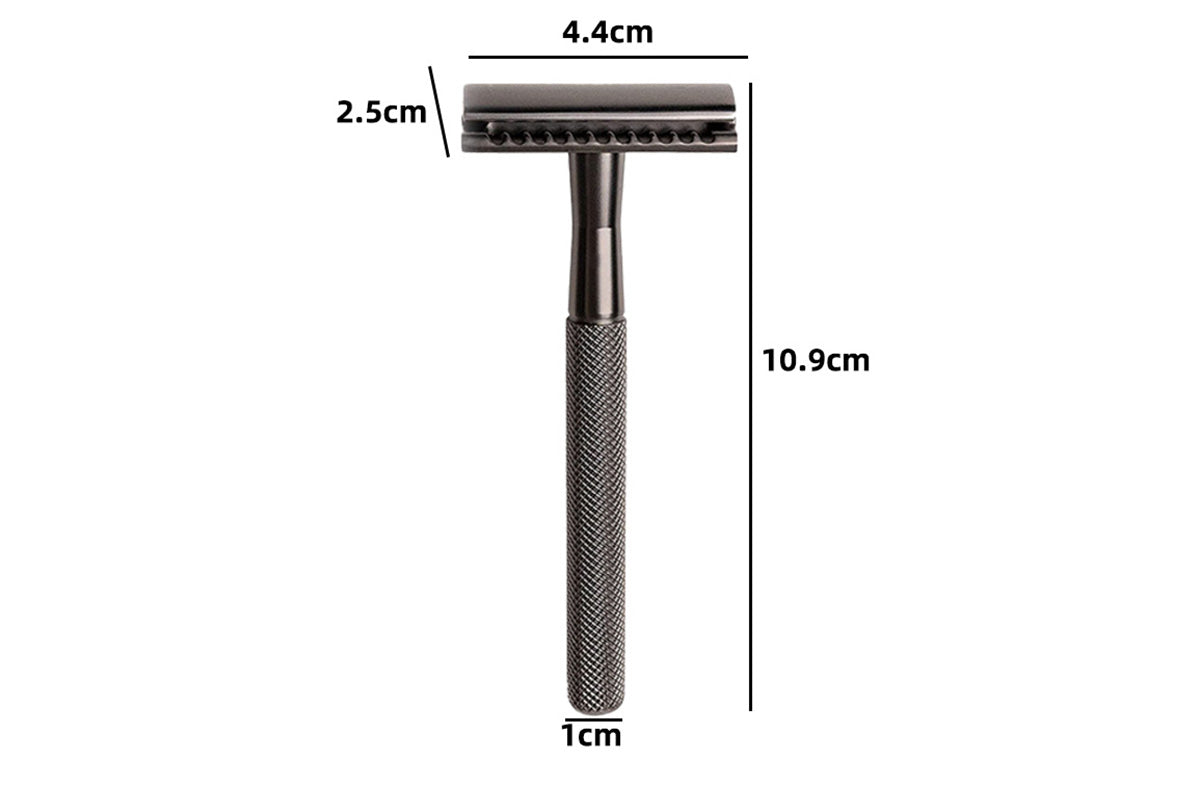 Matte Double Edge Manual Razor With 10 Blades For Men
