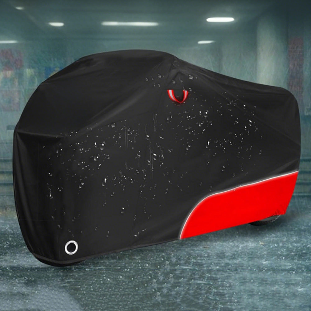 Water-Resistant Bicycle Cover Outdoor with Lock Hole Reflective Strips Dustproof UV-Resistant All-Weather
