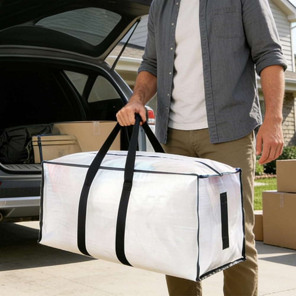 83L Moving Bag with Dual Zippers Handles Large Storage Bag for Home School