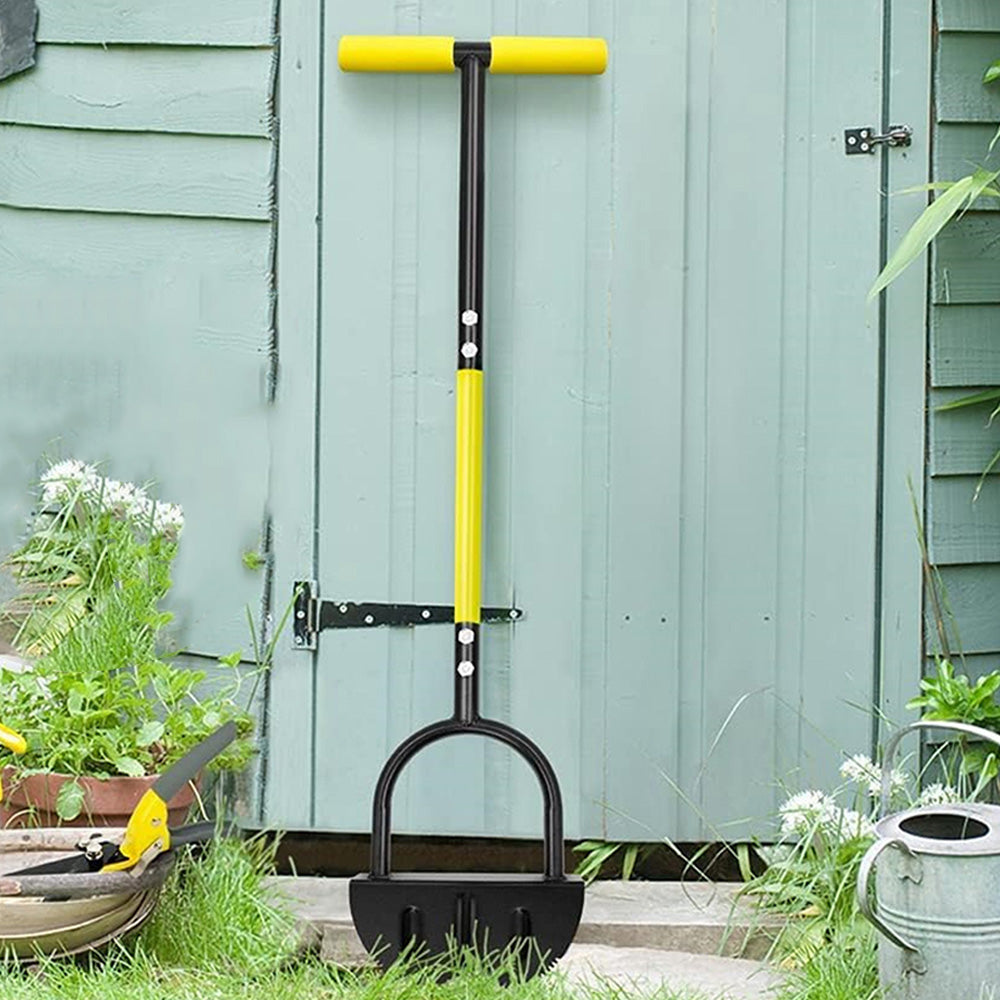 Half Moon Saw-Tooth Edger Lawn Tool with T-Grip for Sidewalk and Grass Maintenance