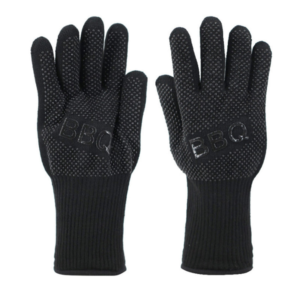Pair of Heat-Resistant Grilling Silicone Gloves