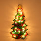 2Pcs Christmas Decor LED Curtain Light Xmas Window Silhouette Light Decoration