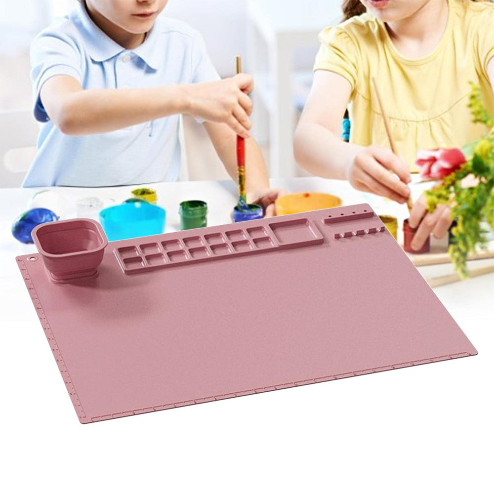 Non-Stick Silicone Drawing Board Pigment Palette Silicone Painting Mat Clay Mat