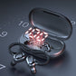 Wireless Bluetooth Earphones Over Ear Waterproof Sports Earbuds With LED Display Noise Cancelling Mic