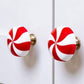 10Pcs Christmas Peppermint Knob Button Cover Christmas Decor Novelty Buttons