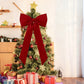 Large Christmas Bow Decoration Velvet Hanging Ornament for Tree Wall Door Holiday Decor