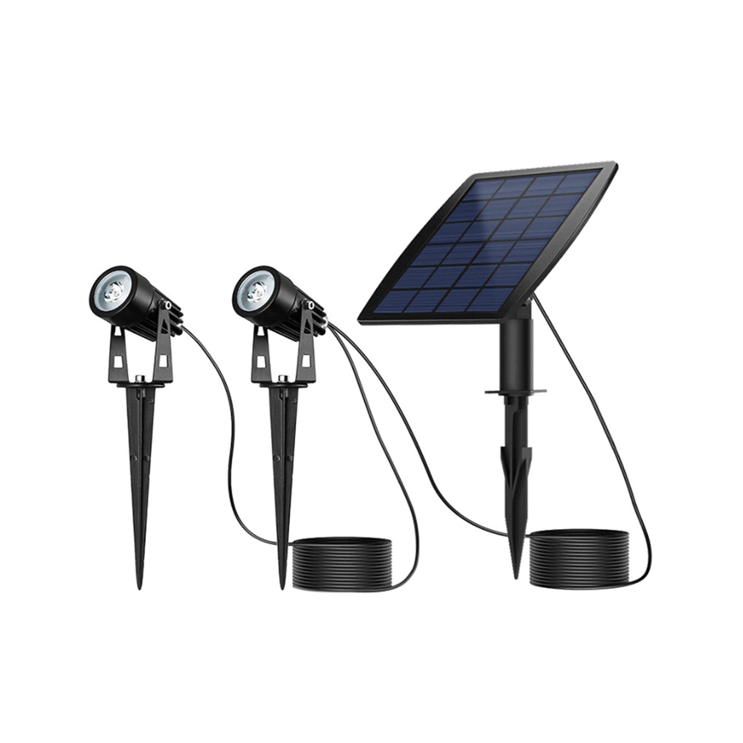 Double Head Solar Lawn Light