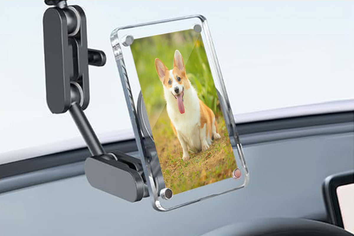 2PCS Clear Car Sun Visor Photo Holder Visor Picture Frame With Clips