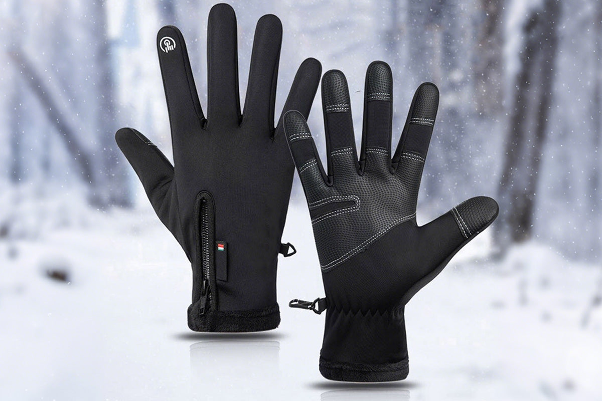 Winter Gloves Thermal Touch Screen Windproof Warm Outdoor Cold Weather for Men Women-Black