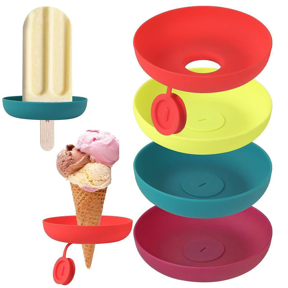 6Pcs No Drop Ice Cream Holders Popsicle Drip Catchers Popsicle Holders