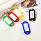 100Pcs Plastic Key Ring Name Tags Keychain Luggage Color ID Labels