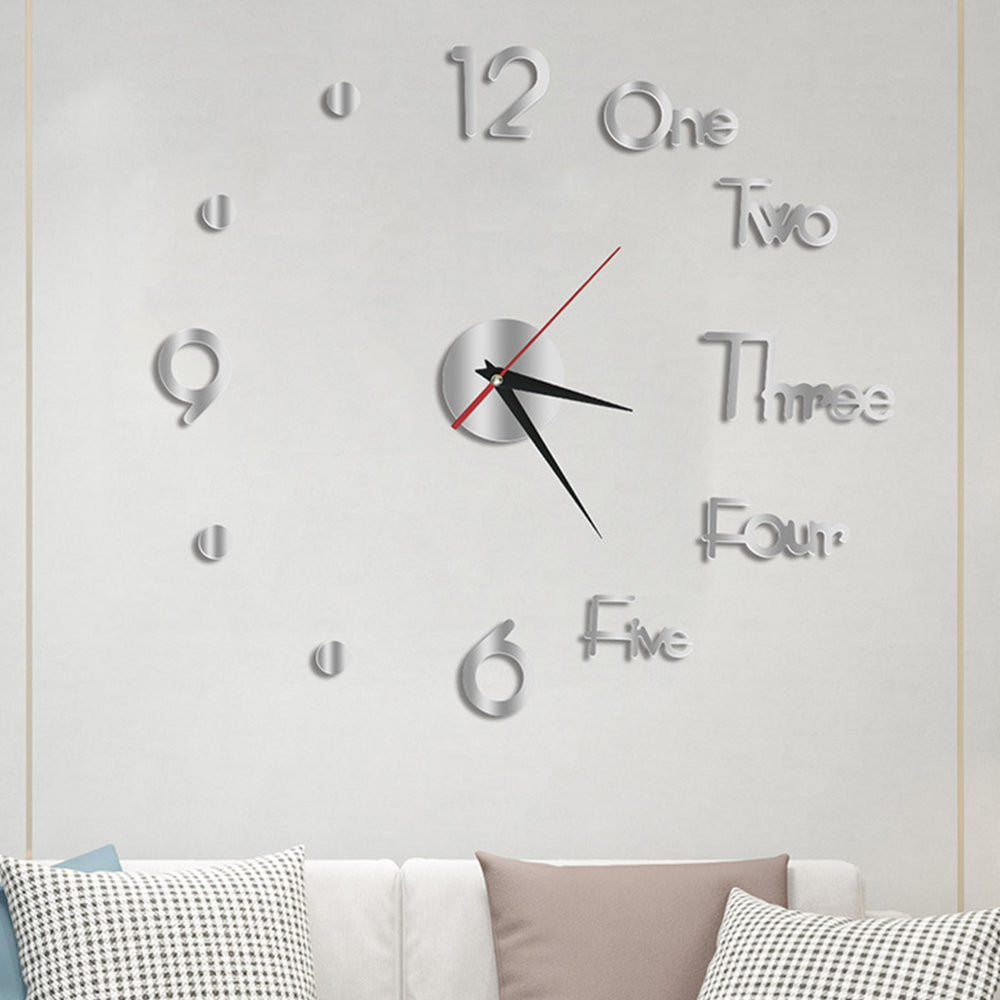 3D Wall Clock DIY Acrylic Frameless Modern Wall Clock