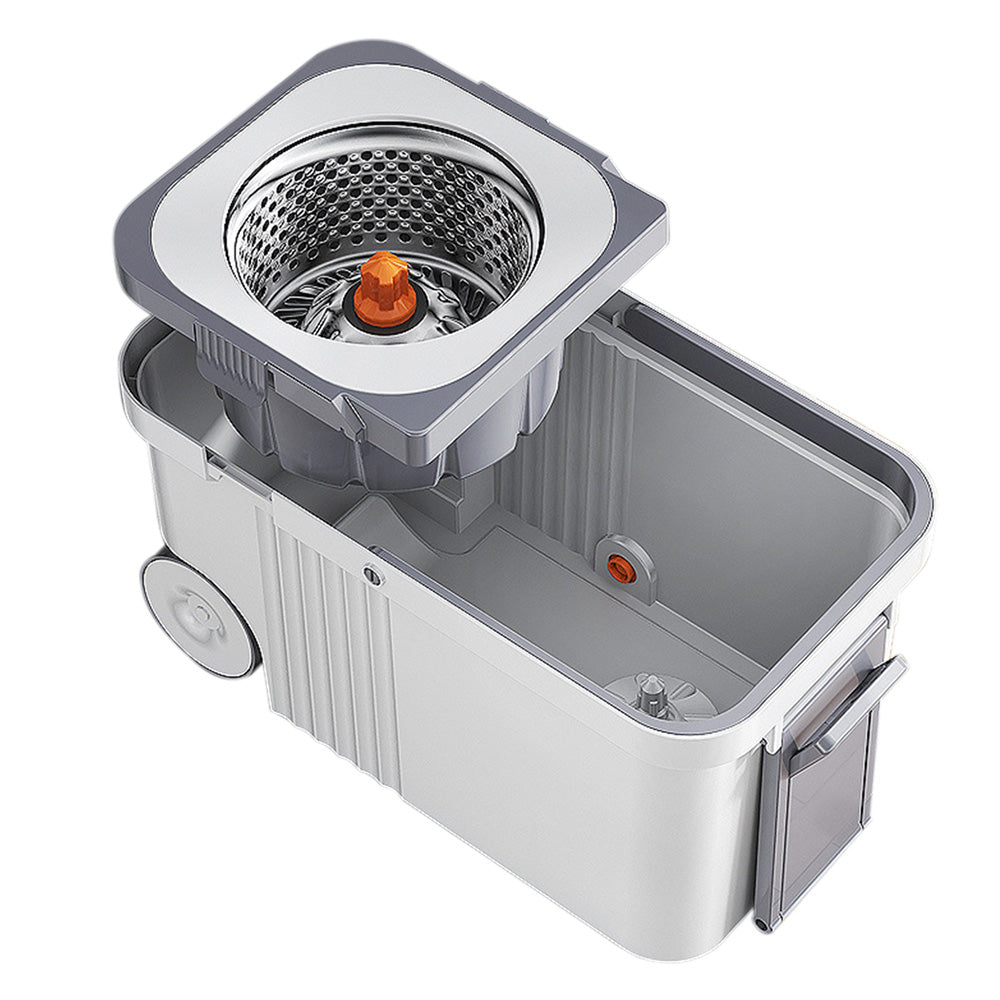 Household Spin Mop with Detachable Bucket and Hands-Free Cleaning System