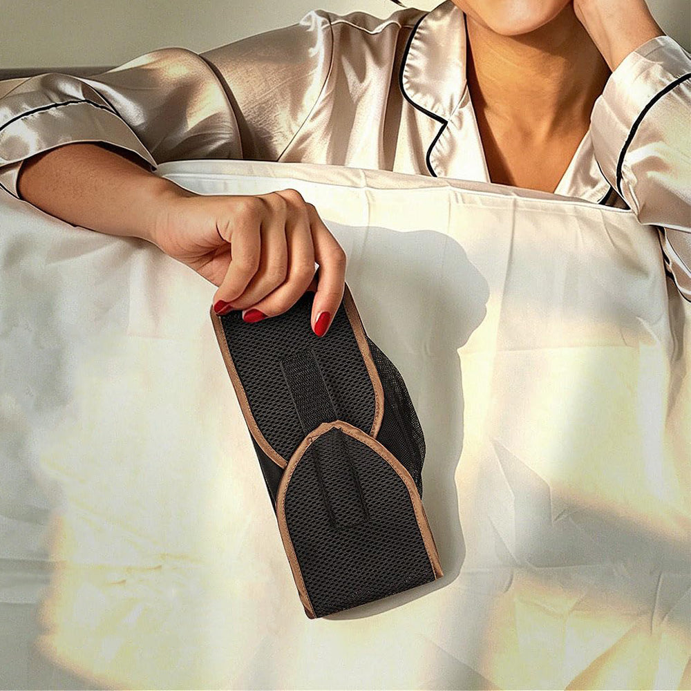 2-in-1 Mesh Sleep Hair Band with Hook and Loop for Short Hair Overnight