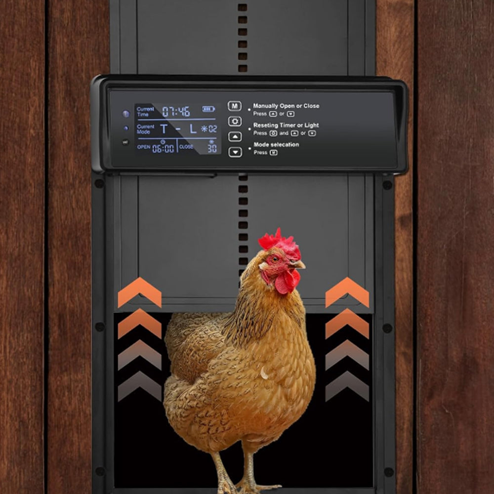 Solar Automatic Open Close Chicken Coop Door with Timer Light Sensor