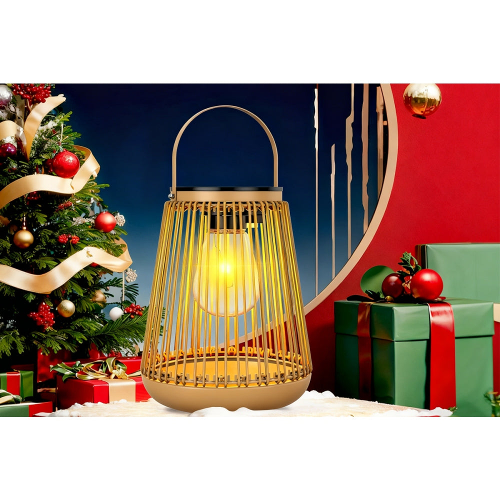 Solar Lanterns Outdoor Waterproof Hanging Hand-Woven Lanterns for Outside Garden Yard