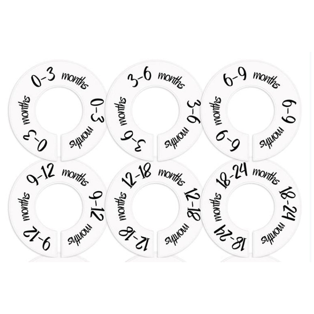 6Pcs Closet Size Dividers Nursery Wardrobe Organizer