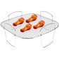 Stainless Steel Air Fryer Grill Rack Baking Tray Dehydrator Accessory
