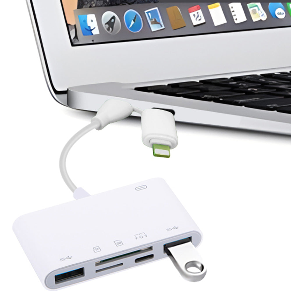 For iPhone iPad  5 in 1 USB-C SD Card Reader USB-C to Memory Card OTG Adapter