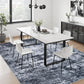 Nordic Crystal Velvet Rug Soft Non Slip for Bedroom Living Room Bedside Floor-Black